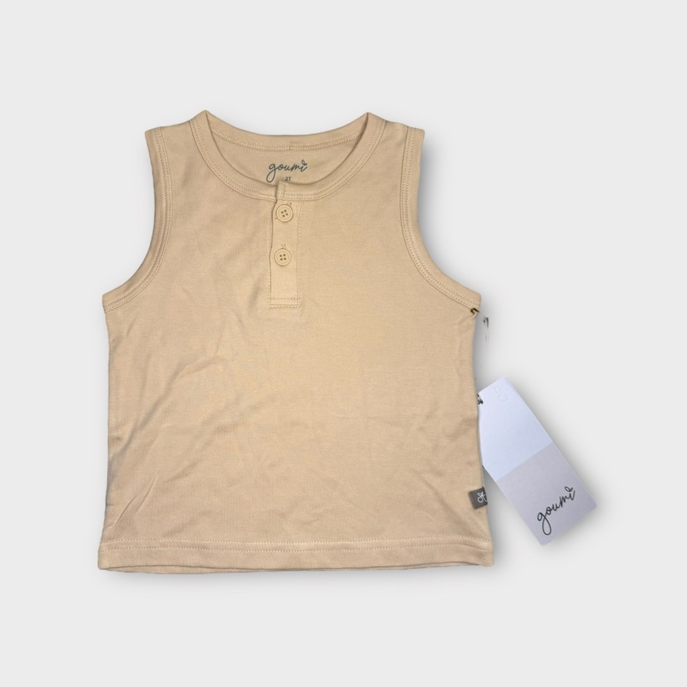 Goumi Bamboo Organic Blend Beige Tank Top